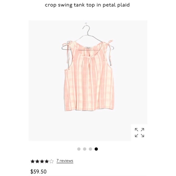 Madewell Plaid swing crop top size XL - Picture 6 of 6